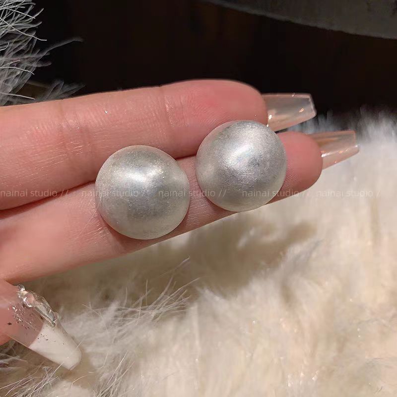 Brushed Stud Earring Bead Alloy