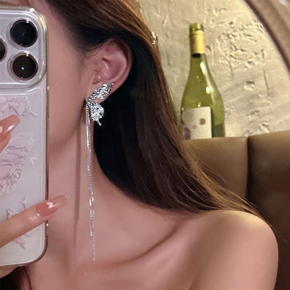 Threader Butterfly Alloy Earring