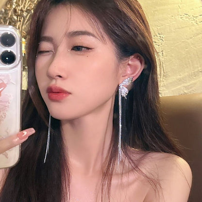 Threader Butterfly Alloy Earring