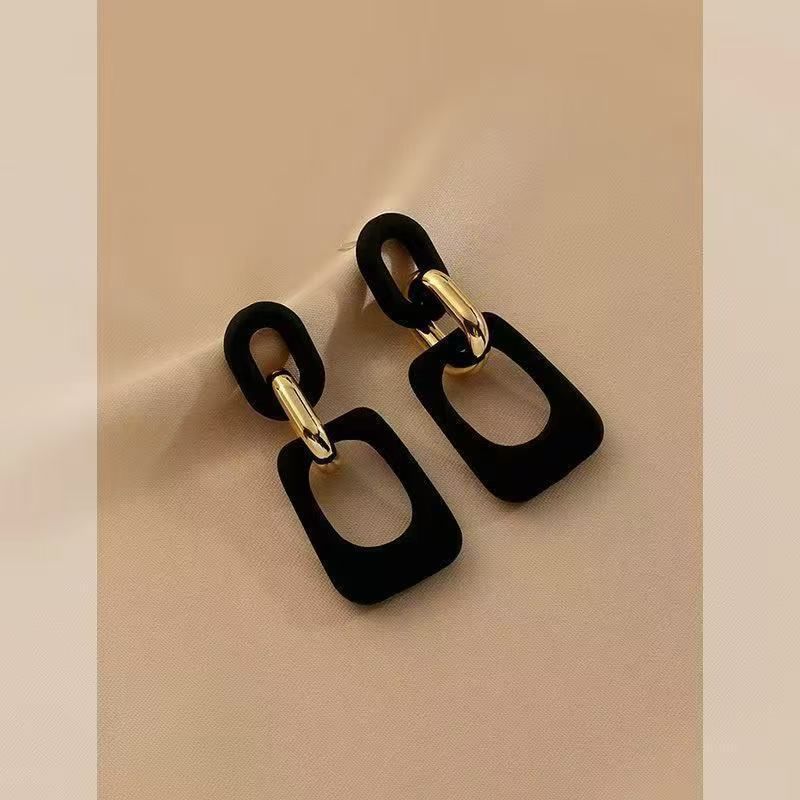 Geometric Acrylic Dangle Earring Alloy