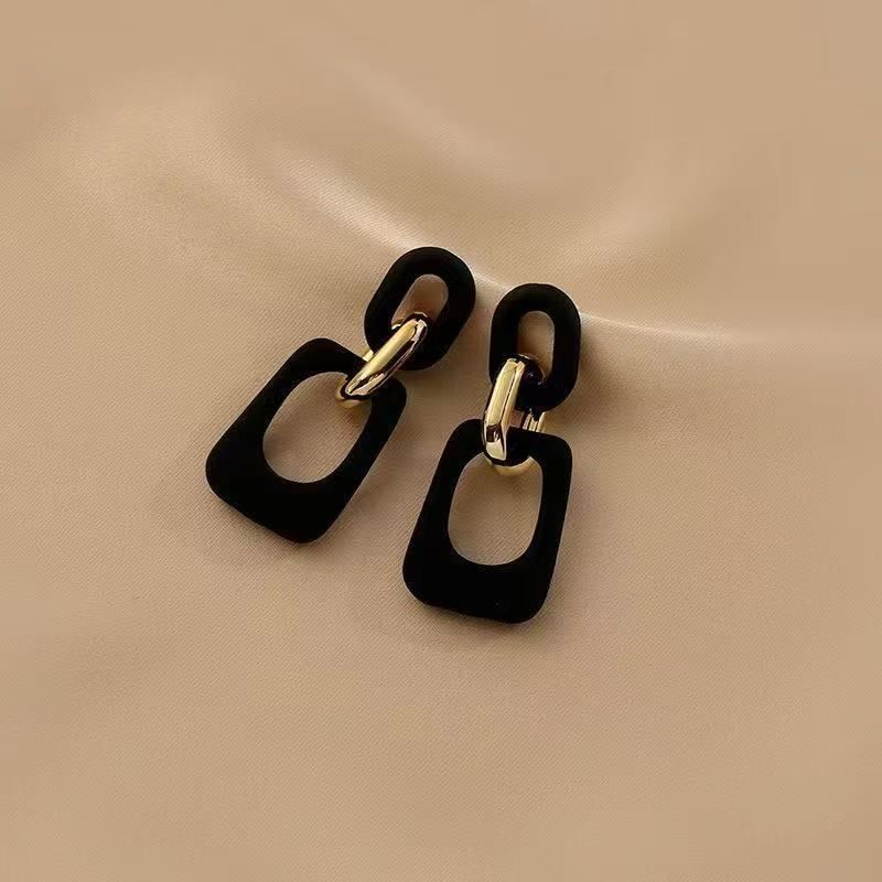 Geometric Acrylic Dangle Earring Alloy