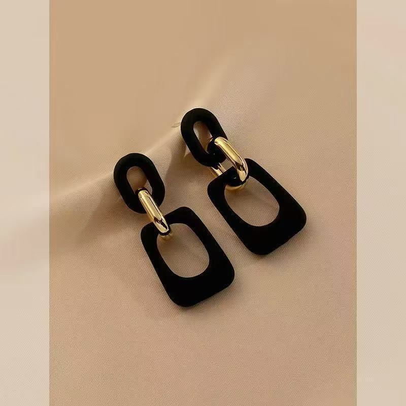 Geometric Acrylic Dangle Earring Alloy