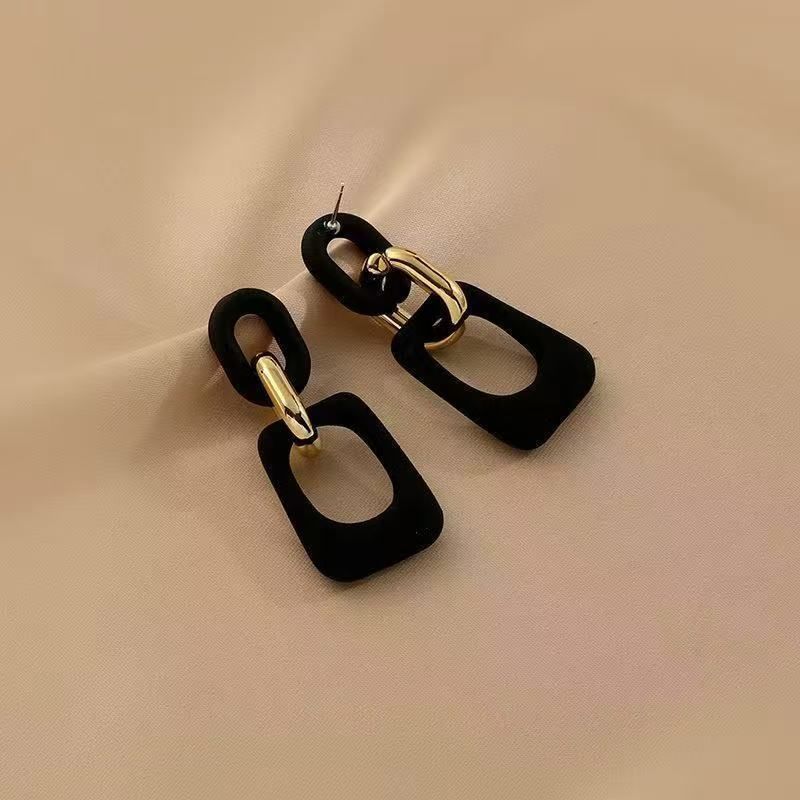 Geometric Acrylic Dangle Earring Alloy