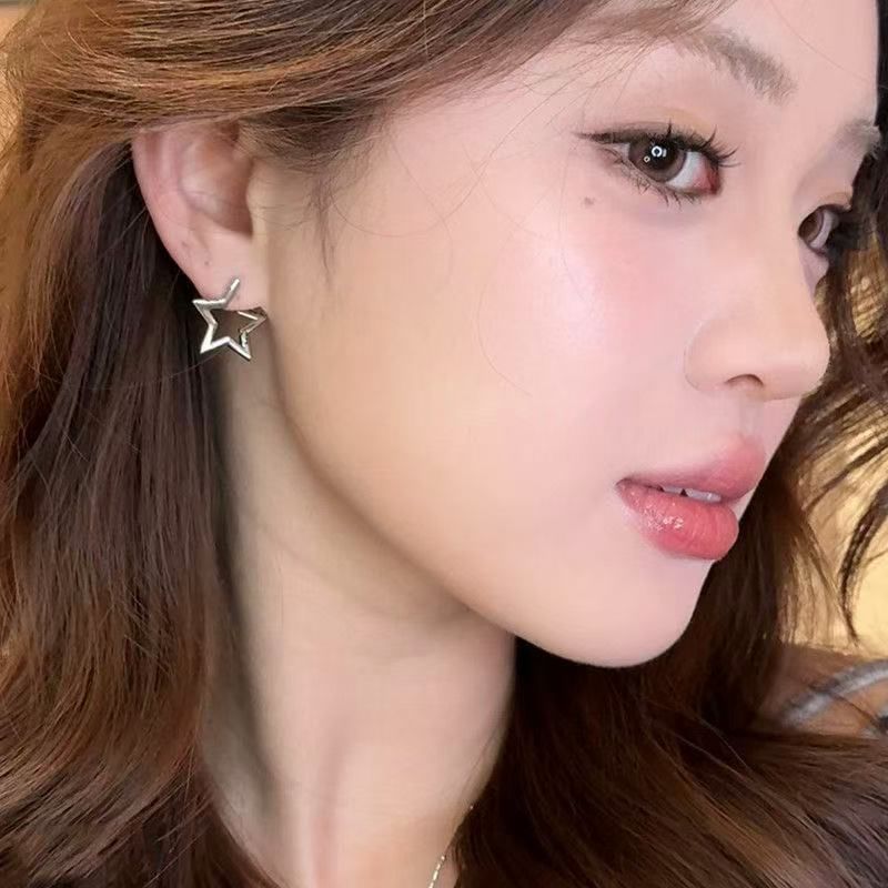 Star Alloy Huggie Earring
