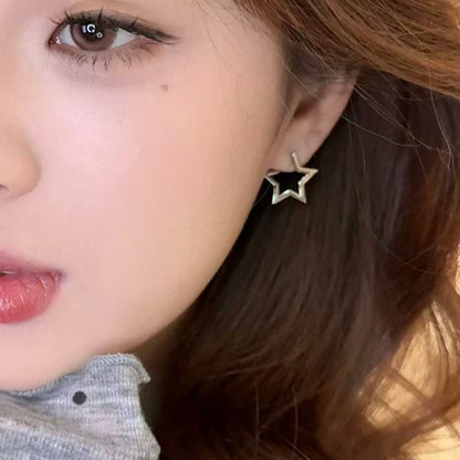 Star Alloy Huggie Earring