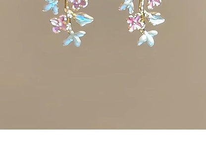 Floral Alloy Dangle Earring