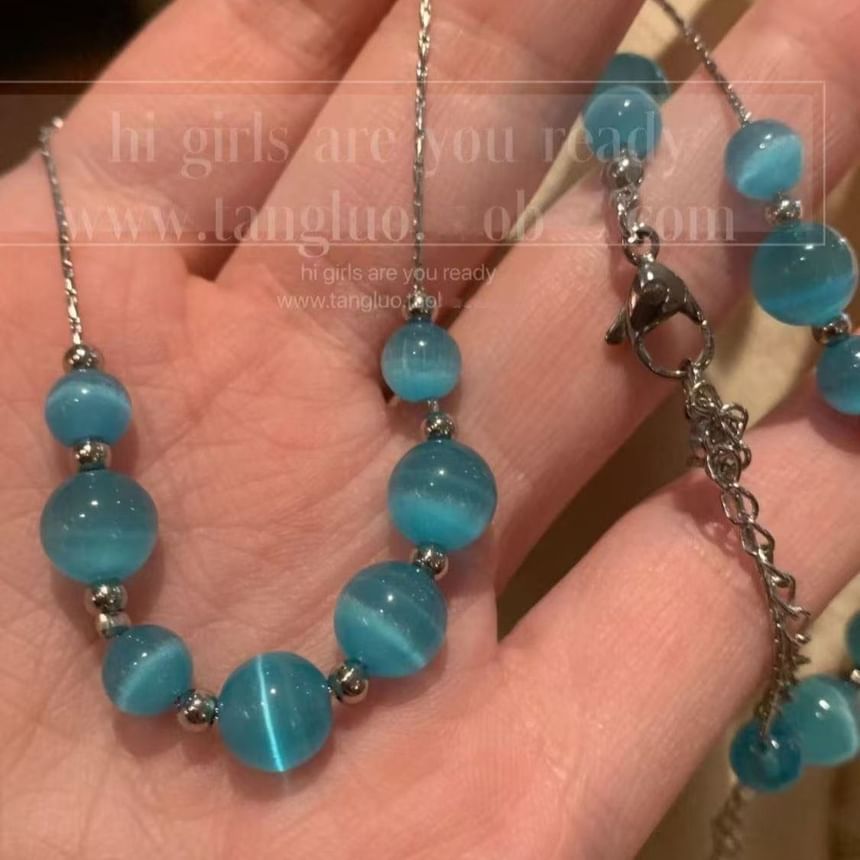 Choker Gemstone Bead Alloy Faux