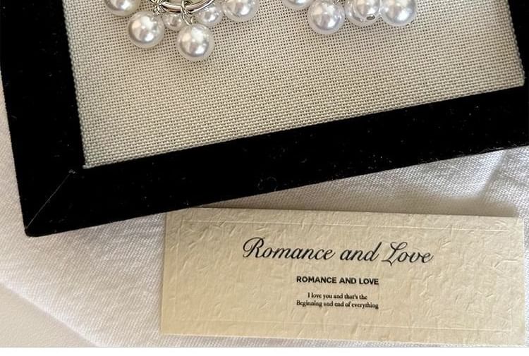 Faux Earring Drop Alloy Pearl