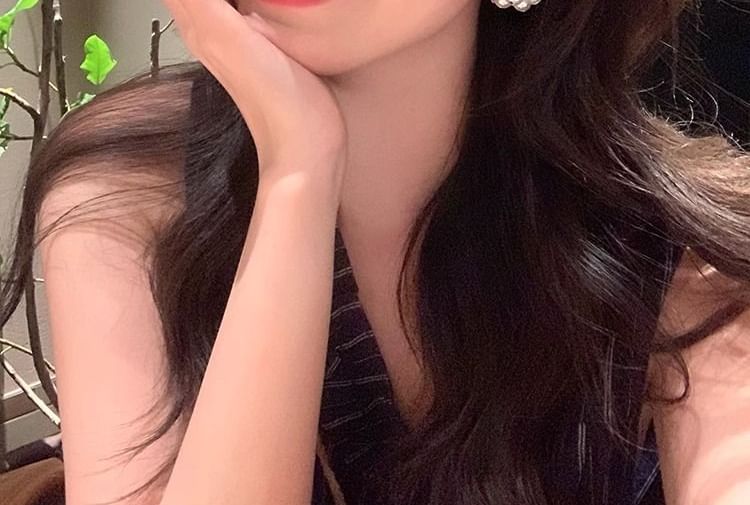 Faux Earring Drop Alloy Pearl