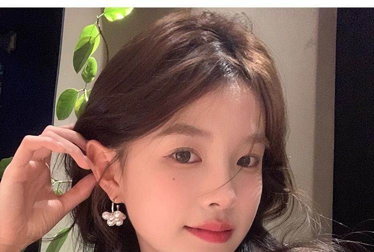 Faux Earring Drop Alloy Pearl