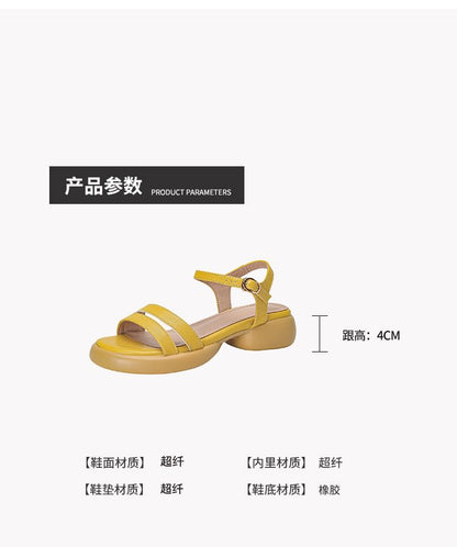 Strappy Platform Chunky Heel Sandals