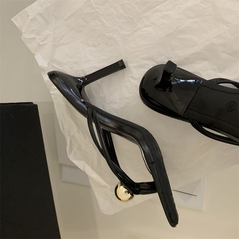 High Heel Square Toe Sandals