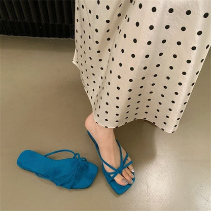 Square Toe Plain Sandals