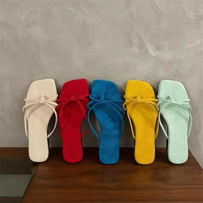 Square Toe Plain Sandals