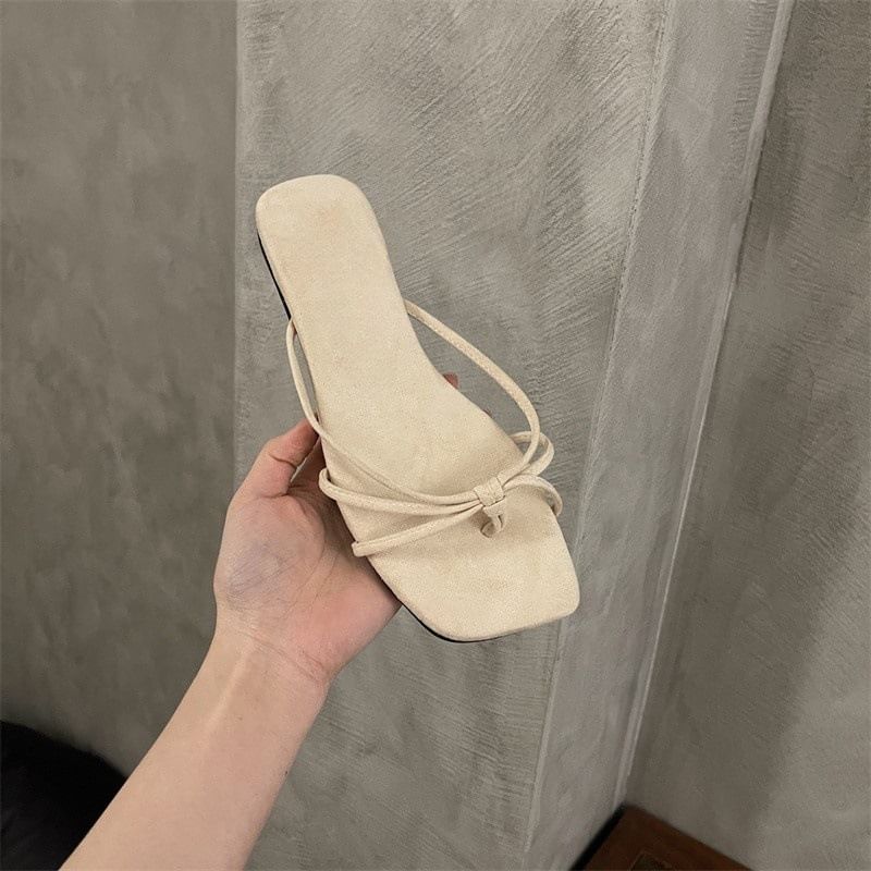Square Toe Plain Sandals