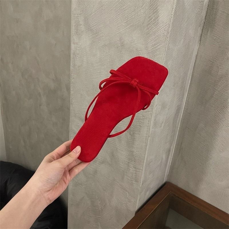 Square Toe Plain Sandals