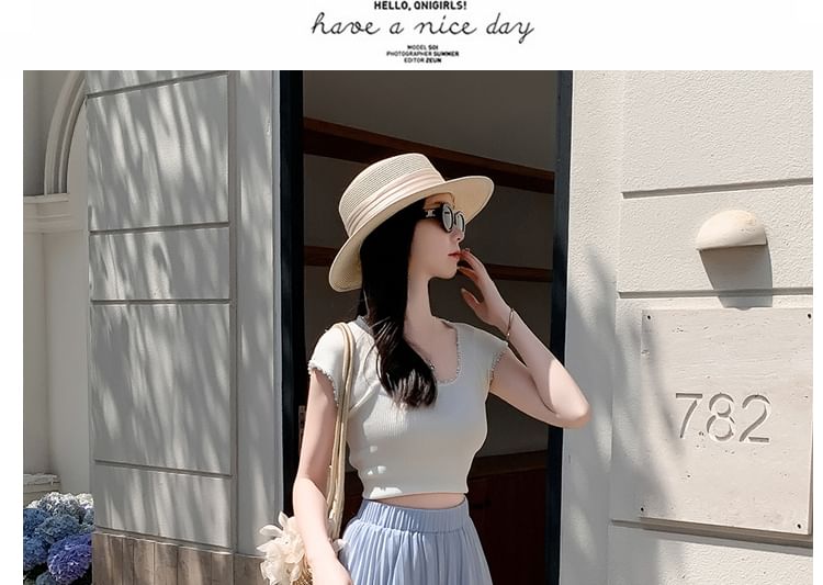 High-Rise Mesh Maxi Flared Skirt
