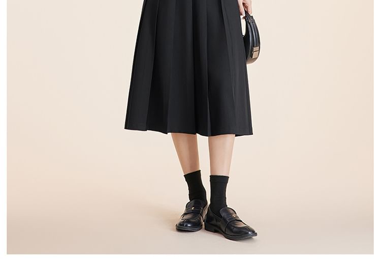 Blazer and Pleated Midi Skirt Set