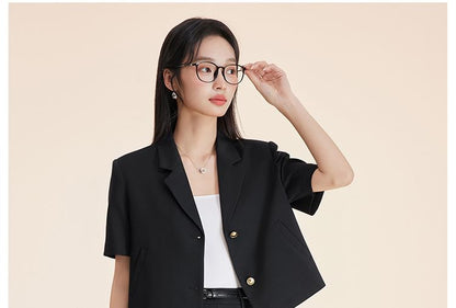 Blazer and Pleated Midi Skirt Set