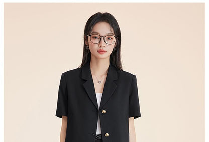 Blazer and Pleated Midi Skirt Set