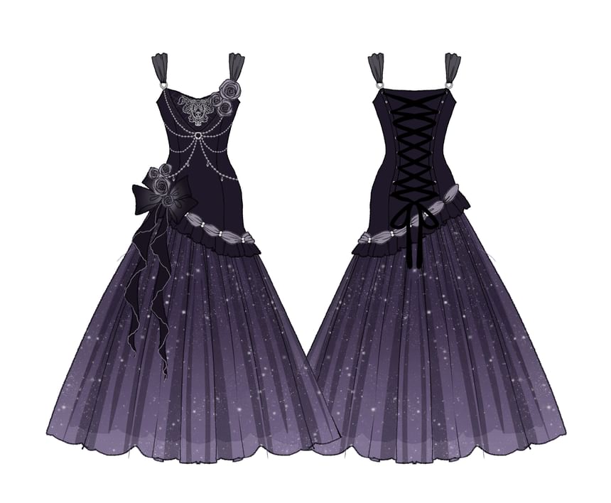 Sleeveless Lace Dress and Maxi Skirt Set