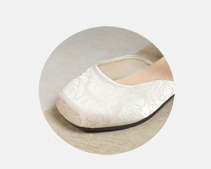 Low Heel Faux Pearl Dangle Ankle Strap Sandals