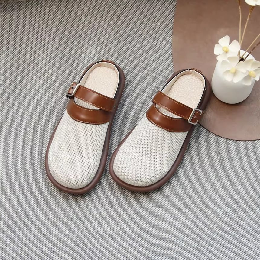 Contrast Trim Slingback Sandals