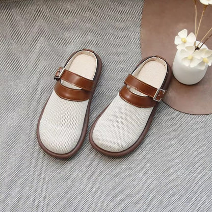 Contrast Trim Slingback Sandals