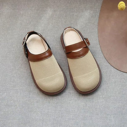 Contrast Trim Slingback Sandals