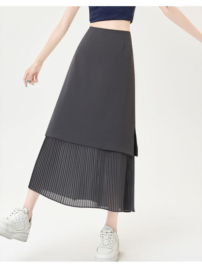 Striped Maxi Flared Skirt with High Waist