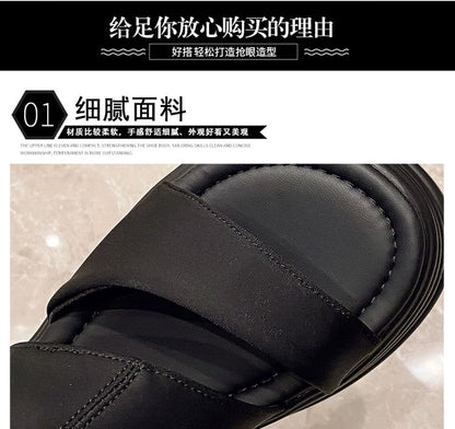 Platform Plain High Top Sandals