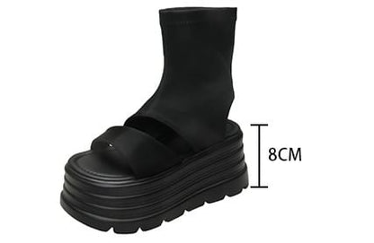 Platform Plain High Top Sandals
