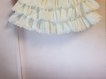 Elevated Waistband Minimalist Frill Mini Layered Skirt