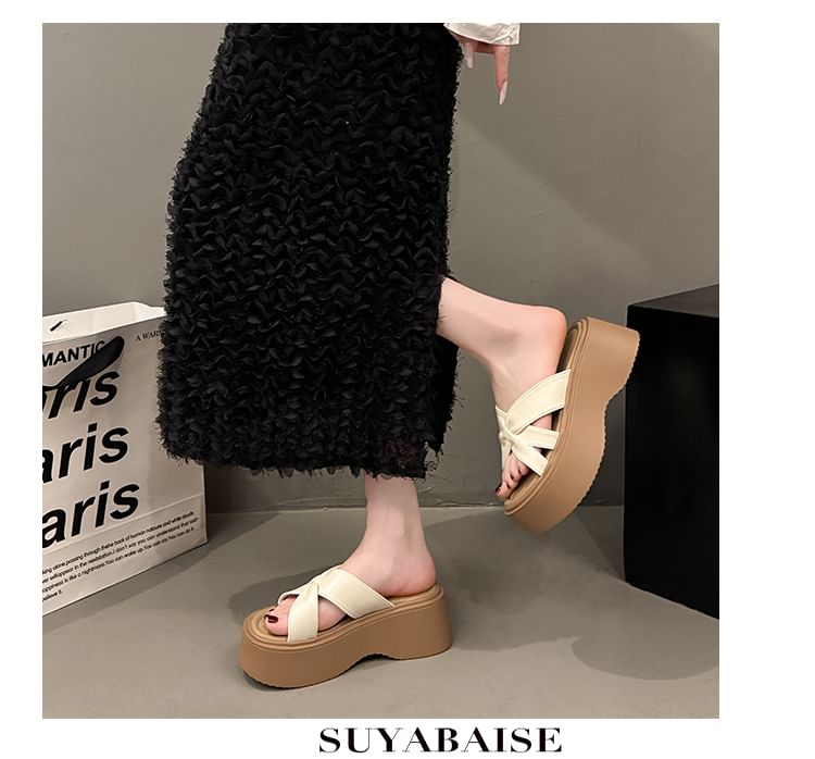 Platform Slide Sandals