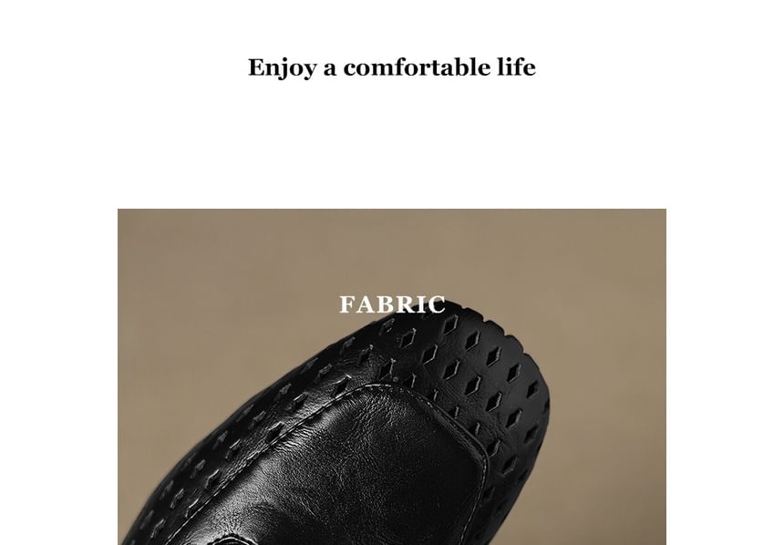 Faux Leather Eyelet Mules