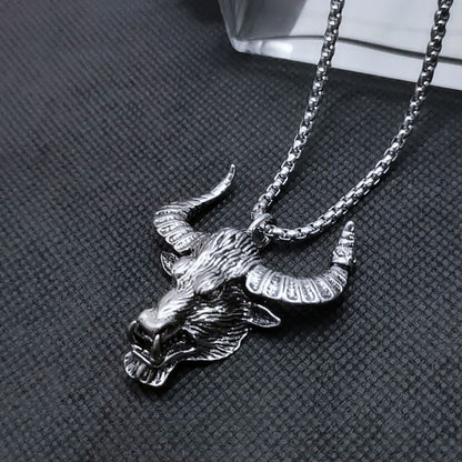 Embossed Pendant Alloy Round Box Chain Necklace (Various Designs)