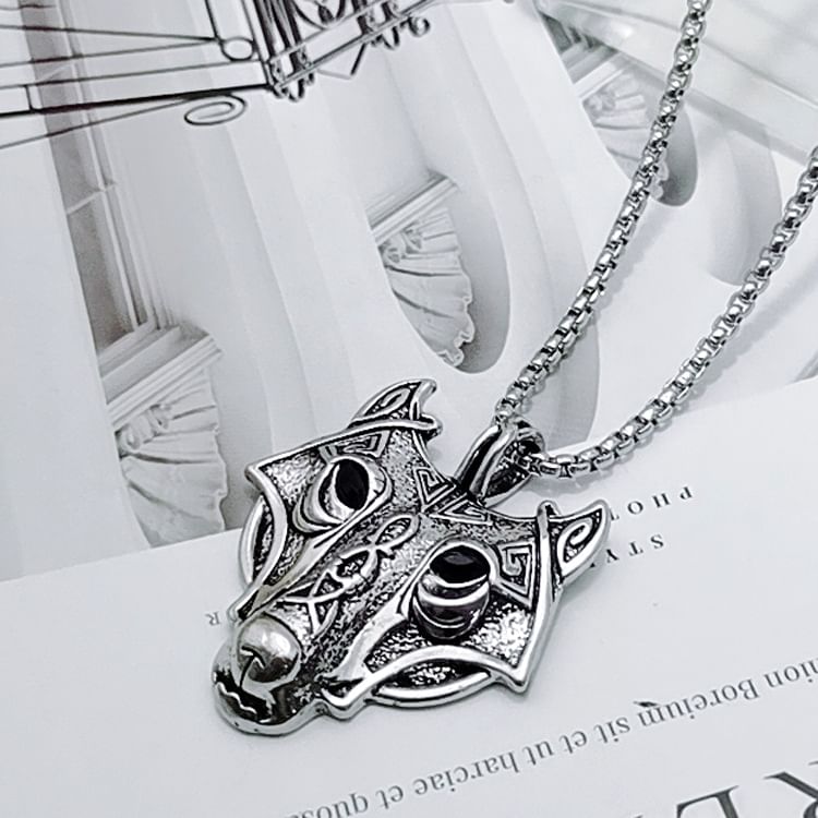 Embossed Pendant Alloy Round Box Chain Necklace (Various Designs)