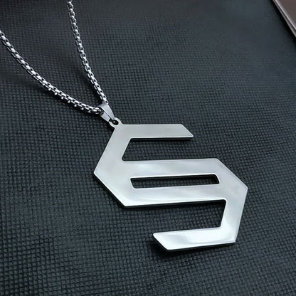 Embossed Pendant Alloy Round Box Chain Necklace (Various Designs)