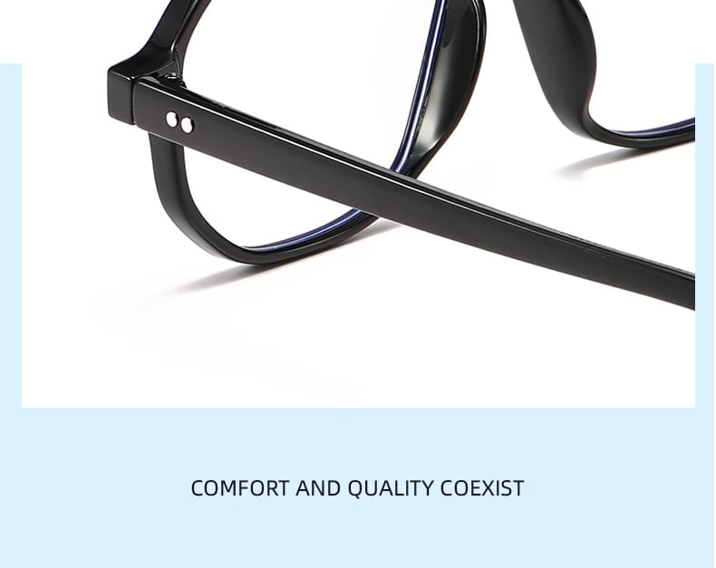 Double Bridge Aviator Plastic Blue Light Blocking Eyeglasses