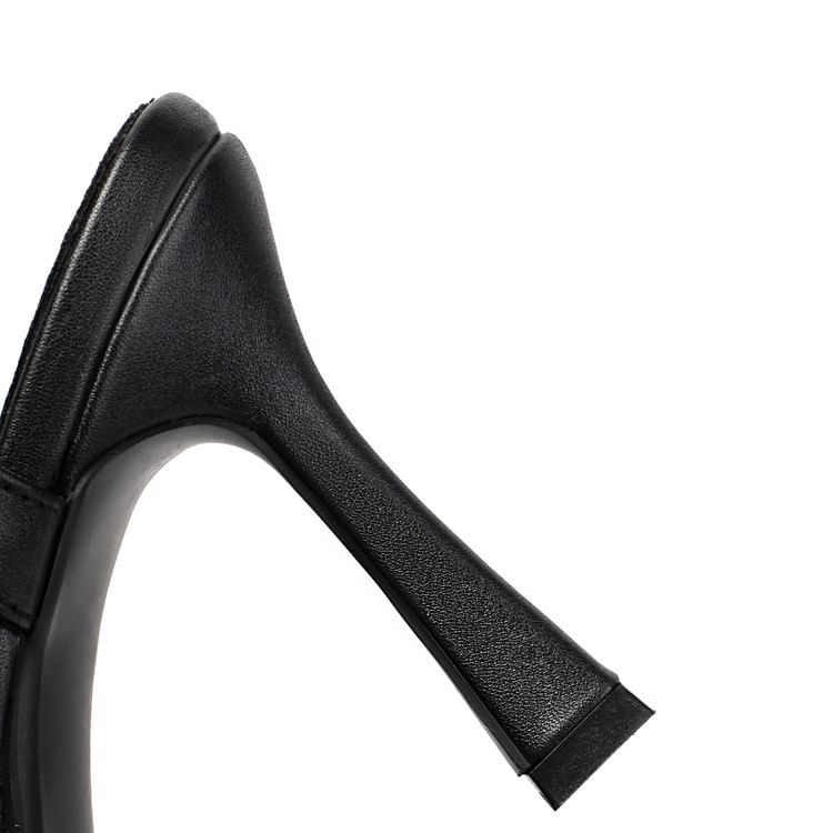 Mesh Panel High Heel Sandals