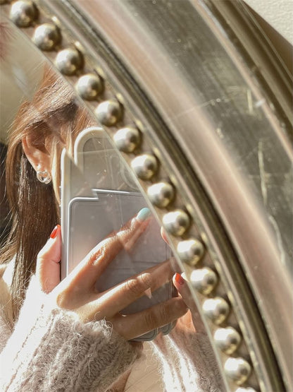 Leverback Heart Silver Sterling Ear Stud