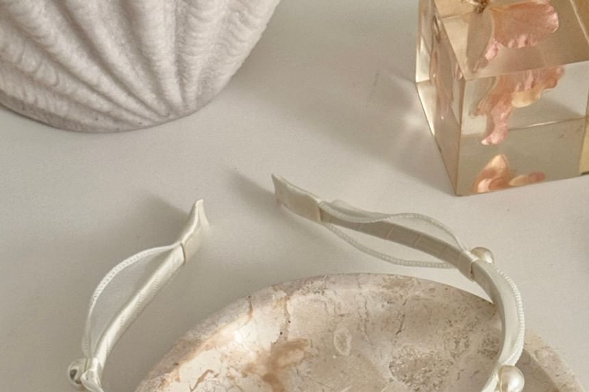 Headband Faux Pearl Mesh