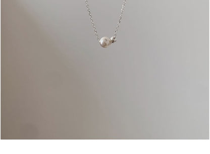 Necklace Faux Beaded Silver Sterling Pearl