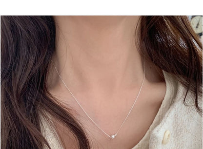 Necklace Faux Beaded Silver Sterling Pearl