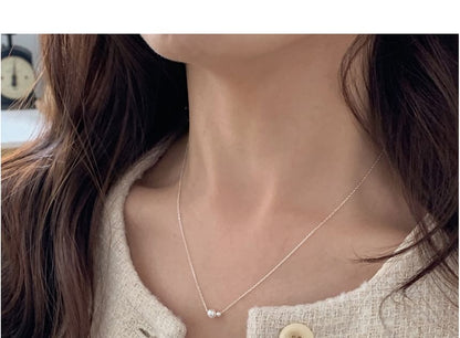 Necklace Faux Beaded Silver Sterling Pearl