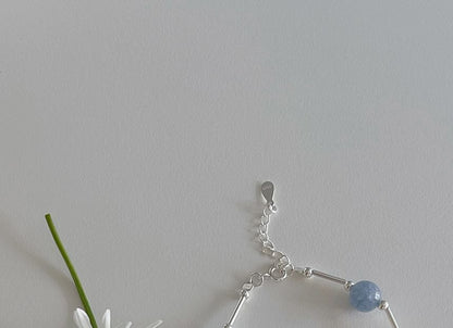 Gemstone Bracelet Beaded Sterling Silver