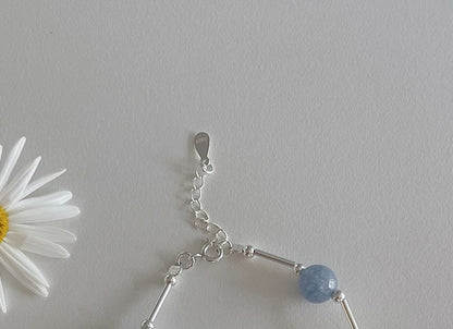 Gemstone Bracelet Beaded Sterling Silver