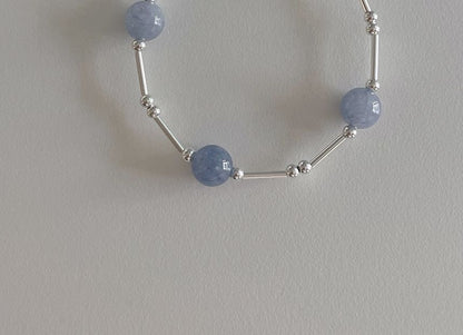 Gemstone Bracelet Beaded Sterling Silver