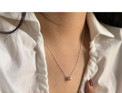 Pendant Necklace Sterling Bead Silver