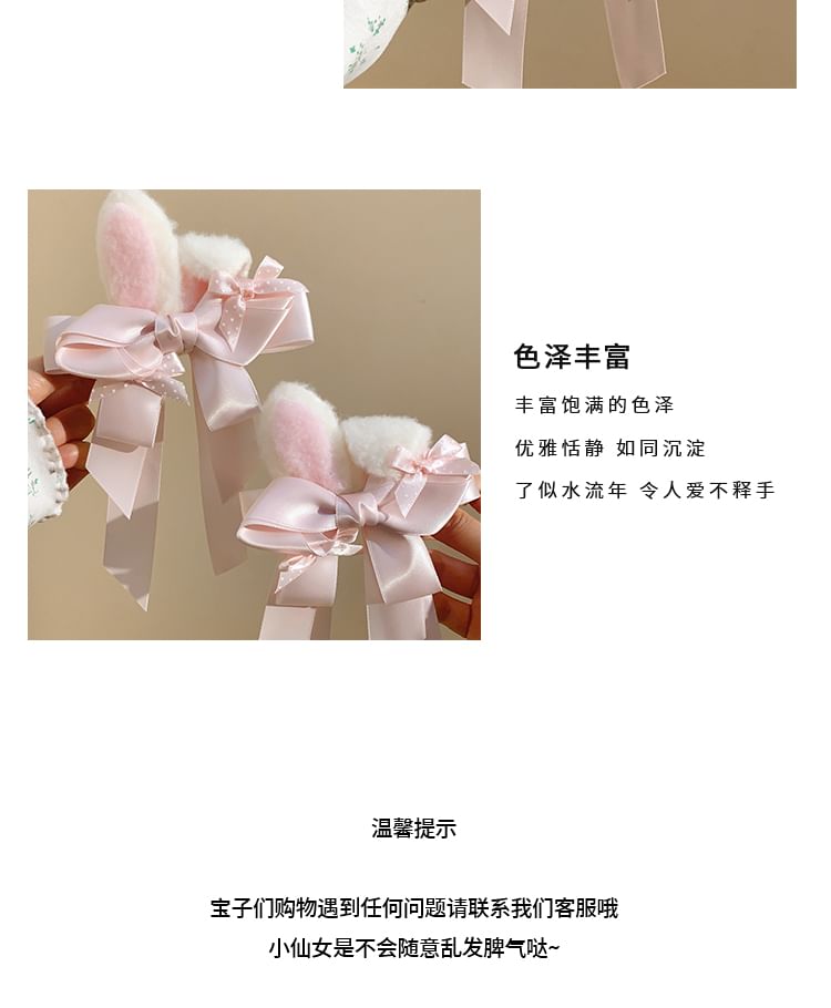 Rabbit Ear Clip Bow Set / Hair